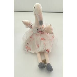 Debi Lilly Phyllis Ballerina Flamingo Plush Soft Pink Tutu Dancer Stuffed Animal
